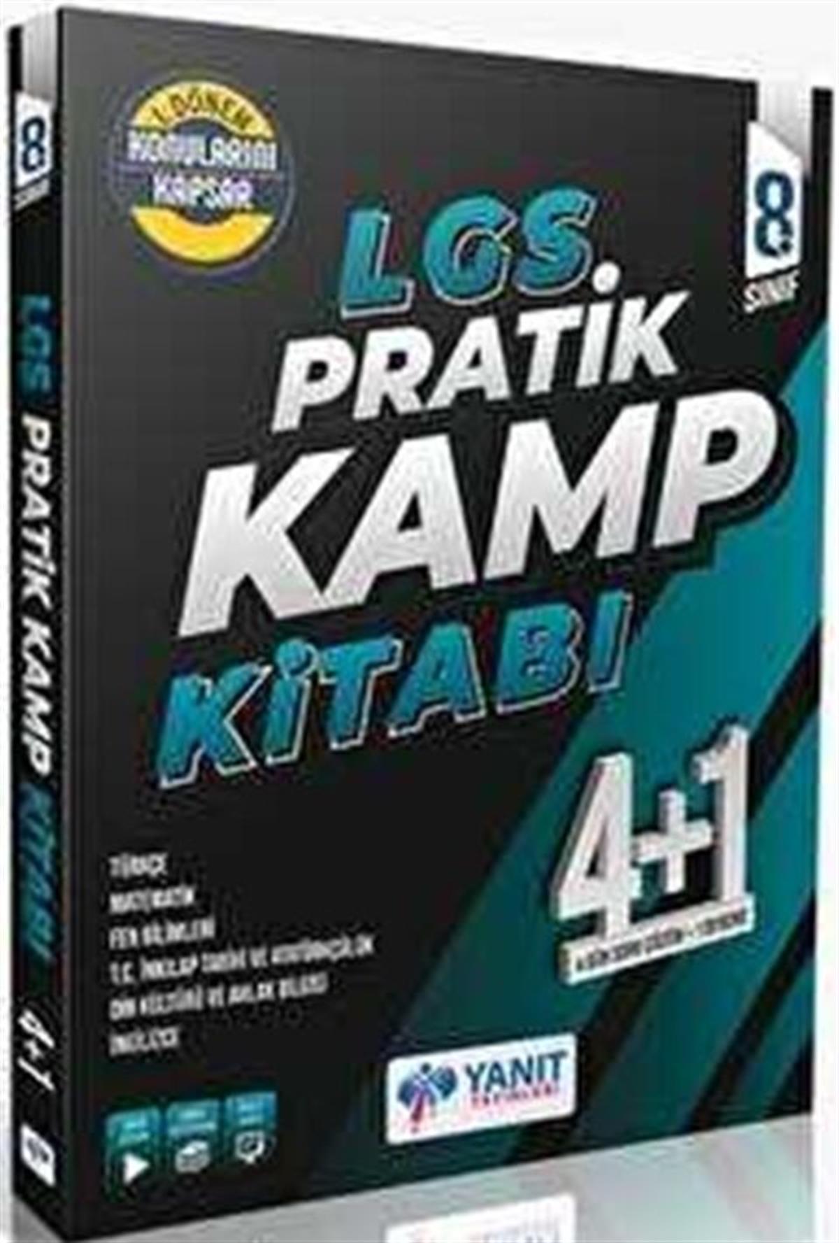 Yanıt Yayınları 8. Sınıf LGS Pratik Kamp Kitabı 4+1 1. Dönem Konular