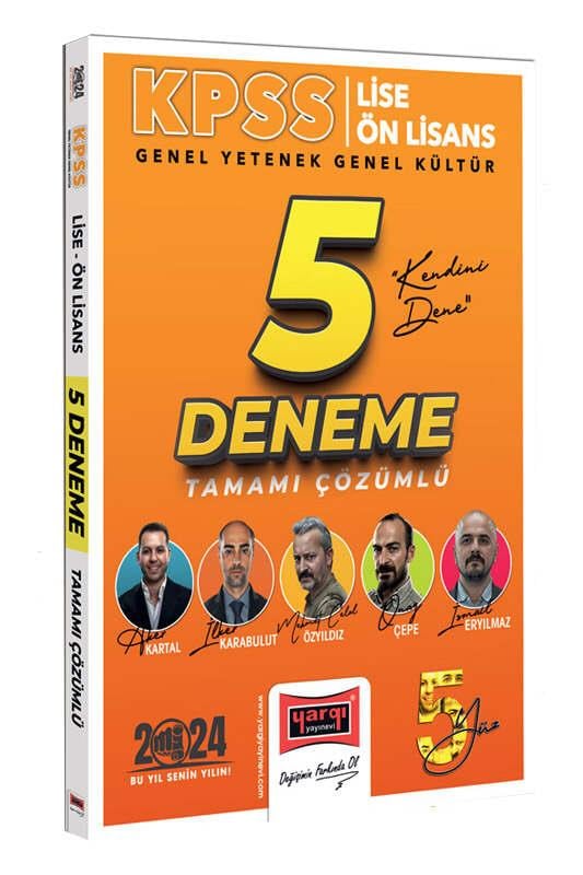 Yargı 2024 KPSS Lise Ön Lisans GK GY 5Yüz Ekibi Tüm Dersler Tamamı Çözümlü 5 Deneme