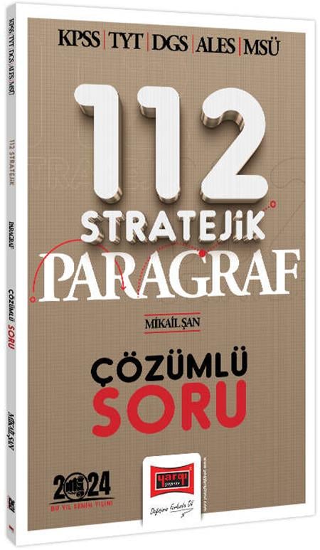 Yargı 2024 KPSS TYT DGS ALES MSÜ 112 Stratejik Paragraf Mikail Şan Çözümlü Soru Bankası