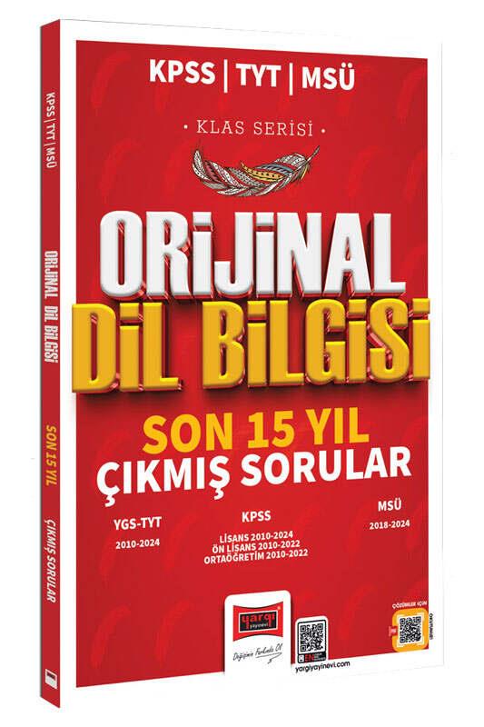Yargı 2025 KPSS TYT MSÜ Klas Serisi Orijinal Dil Bilgisi Son 15 Yıl Çıkmış Sorular