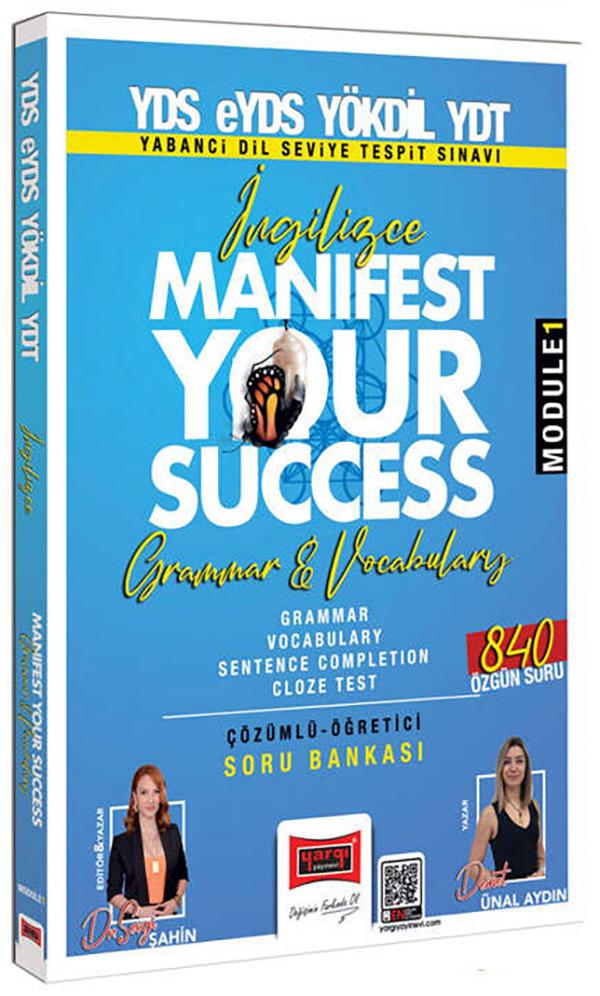 Yargı 2025 YDS eYDS YÖKDİL YDT İngilizce Manifest Your Success Grammar ve Vocabulary Module 1