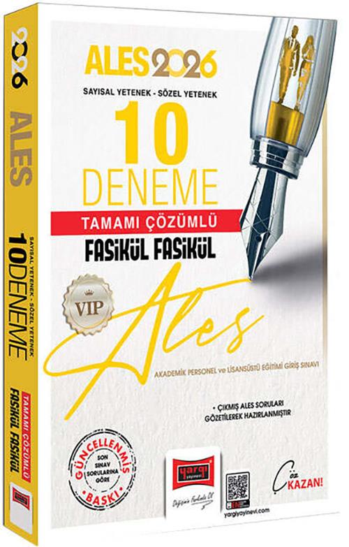 Yargı 2026 ALES VIP Sayısal Sözel Yetenek Tamamı Çözümlü Fasikül Fasikül 10 Deneme