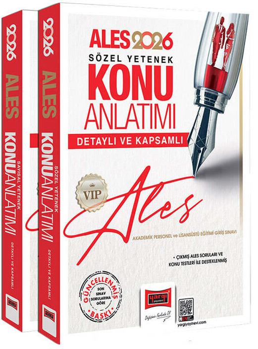 Yargı 2026 ALES VIP Sayısal Sözel Yetenek Detaylı ve Kapsamlı Konu Anlatımı 2 Cilt