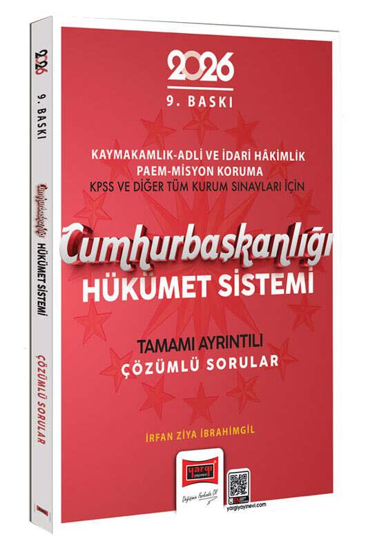 Yargı  2026 KPSS ve Diğer Tüm Kurum Sınavları İçin Cumhurbaşkanlığı Hükümet Sistemi Çözümlü Sorular