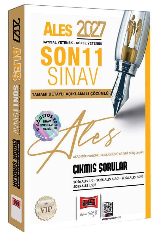 Yargı 2027 ALES Sayısal Sözel Yetenek Son 11 Sınav Tamamı Çözümlü Çıkmış Sorular