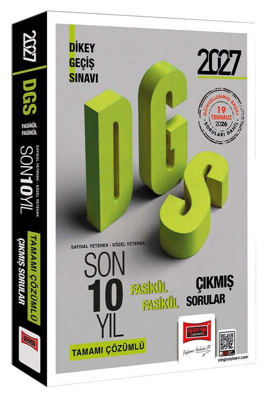 Yargı 2027 DGS Sayısal Sözel Yetenek Tamamı Çözümlü Fasikül Fasikül 10 Yıl Çıkmış Sorular
