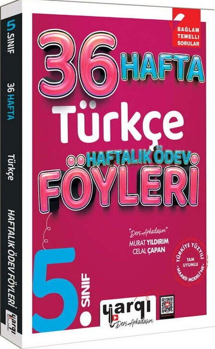 Yargı Ders Arkadaşım 5. Sınıf Türkçe 36 Haftalık Ödev Föyleri