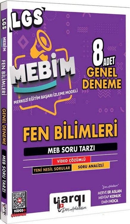 Yargı Ders Arkadaşım 8. Sınıf LGS MEBİM Fen Bilimleri 8 Adet Genel Deneme