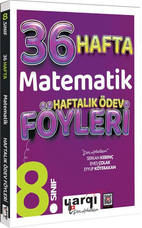 Yargı Ders Arkadaşım 8.Sınıf Matematik 32+4 Haftalık Ödev Föyleri