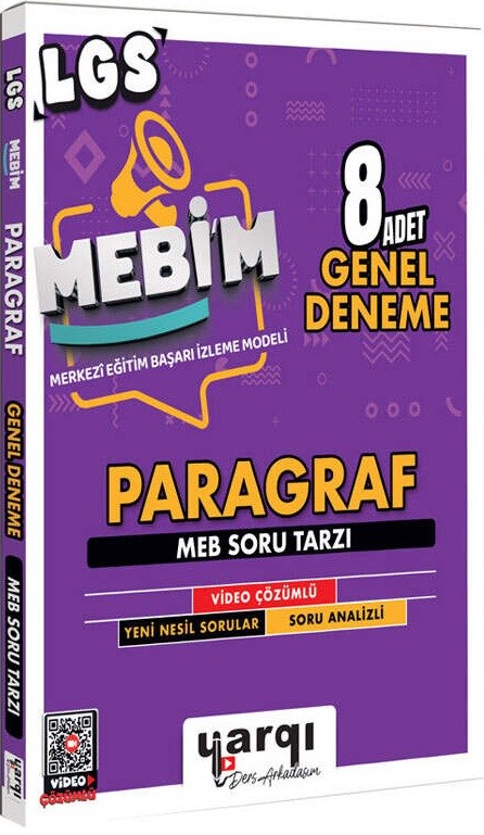 Yargı Ders Arkadaşım 8. Sınıf LGS MEBİM Paragraf 8 Adet Genel Deneme