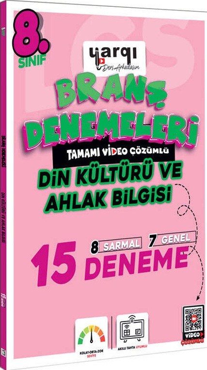 Yargı Ders Arkadaşım 8. Sınıf Tamamı Video Çözümlü Din Kültürü ve Ahlak Bilgisi 15 Branş Denemeleri