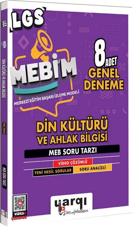 Yargı Ders Arkadaşım 8. Sınıf LGS MEBİM Din Kültürü ve Ahlak Bilgisi 8 Adet Genel Deneme