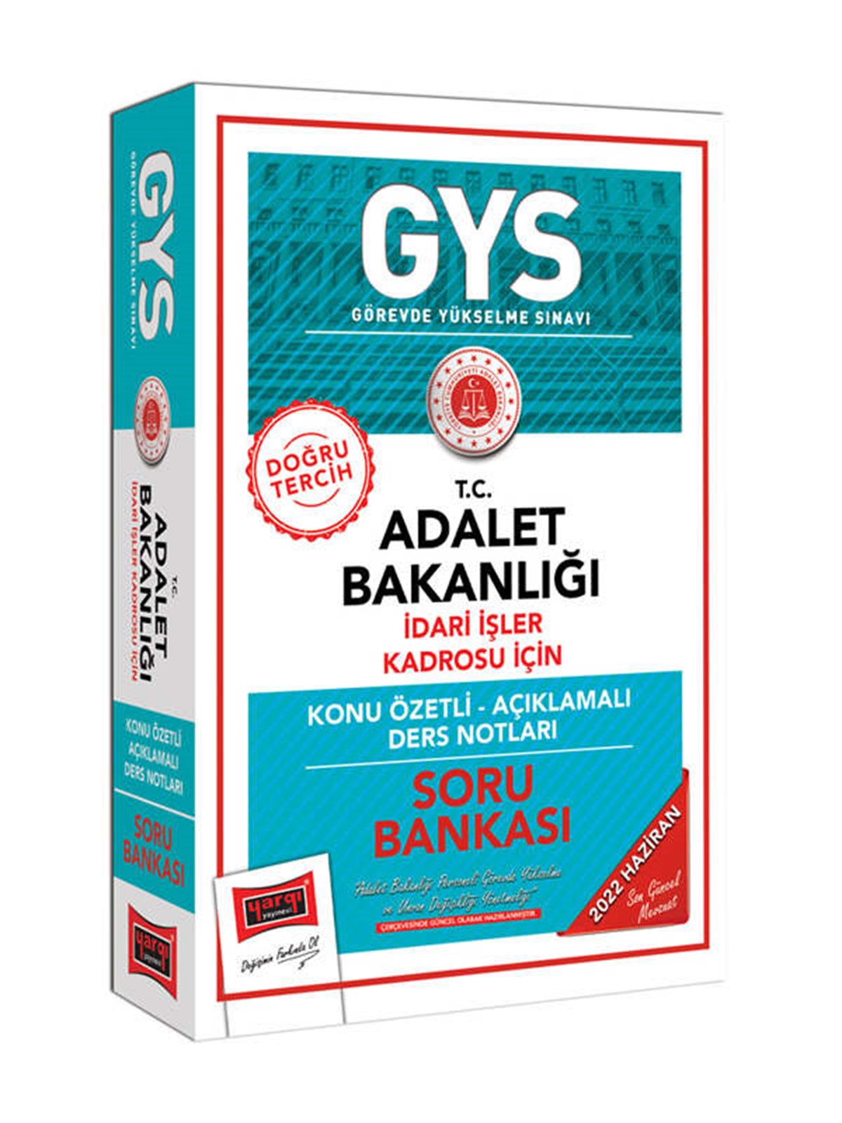 Yargı GYS T.C. Adalet Bakanlığı İdari İşler Kadrosu İçin Konu Özetli Ders Notları Soru Bankası