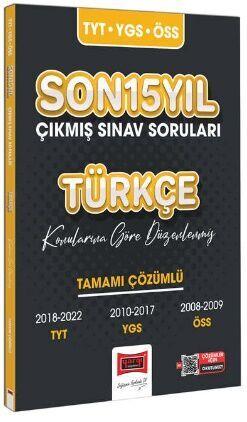 Yargı Yayınları 2023 TYT YGS ÖSS Türkçe Son 15 Yıl Çıkmış Sınav Soruları