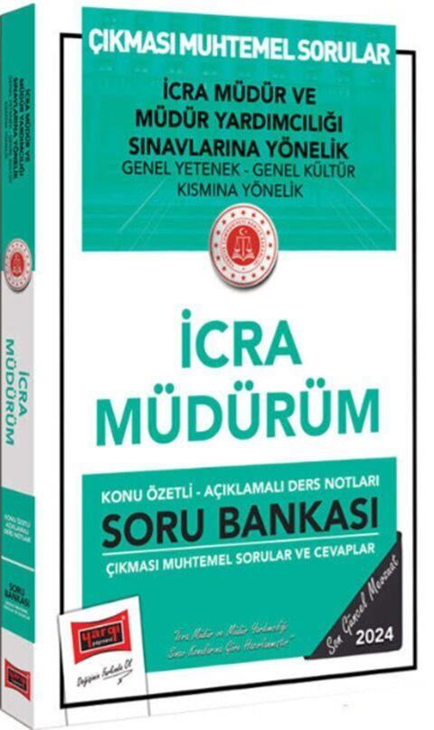 Yargı Yayınları 2024 Adalet Bakanlığı İcra Müdür ve Müdür Yardımcılığı Sınavlarına Yönelik İcra Müdürüm Soru Bankası
