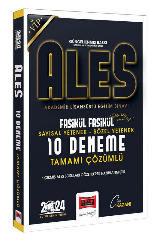 Yargı Yayınları 2024 ALES Vip Sayısal-Sözel Yetenek Fasikül Fasikül Tamamı Detaylı Çözümlü 10 Deneme