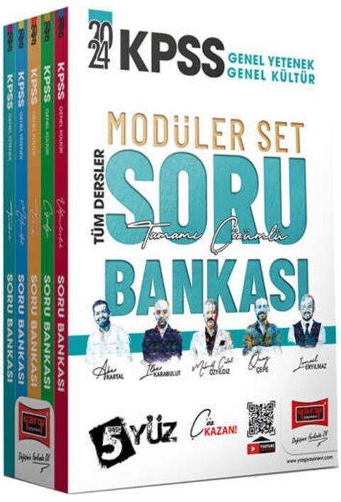 Yargı Yayınları 2024 KPSS 5Yüz Ekibi GKGY Tüm Dersler Tamamı Çözümlü Soru Bankası Modüler Set