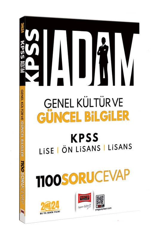 Yargı Yayınları 2024 KPSS Adam Genel Kültür Güncel Bilgiler 1100 Soru-Cevap Lise Ön Lisans Lisans