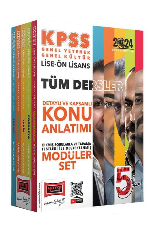 Yargı Yayınları 2024 KPSS Lise Ön Lisans 5Yüz Ekibi GK GY Tüm Dersler Konu Anlatımlı Modüler Set