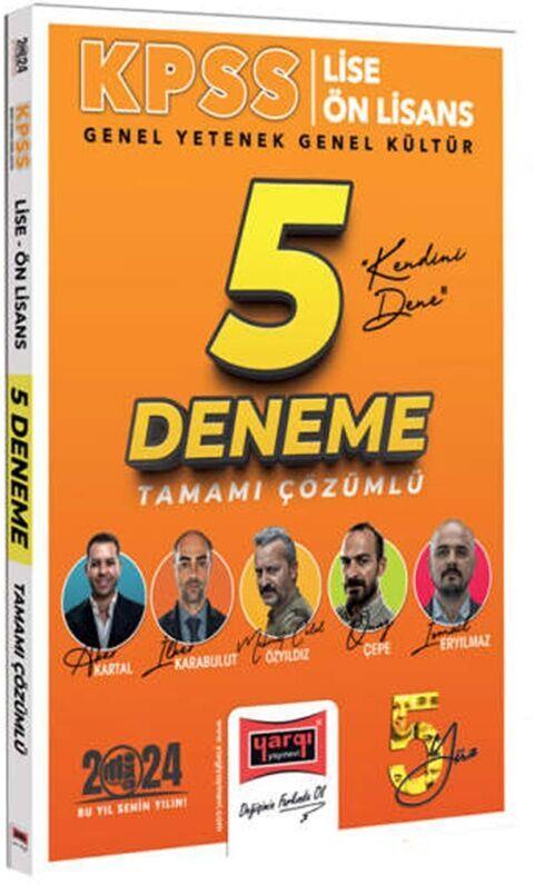 Yargı Yayınları 2024 KPSS Lise Ön Lisans GKGY 5Yüz Ekibi Tüm Dersler Tamamı Çözümlü 5 Deneme