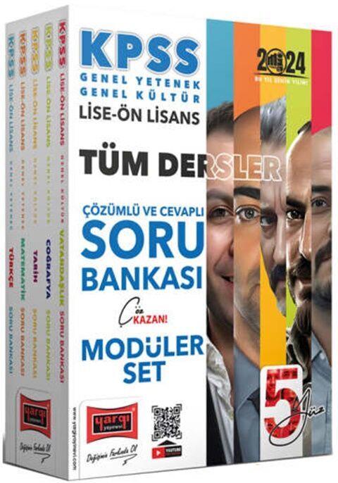 Yargı Yayınları 2024 KPSS Lise Ön Lisans 5Yüz Ekibi GKGY Tüm Dersler Çözümlü ve Cevaplı Modüler Soru Bankası Seti