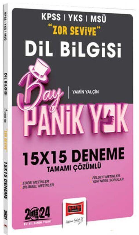 Yargı Yayınları 2024 KPSS YKS MSÜ Bay Panik Yok Dil Bilgisi Zor Seviye Tamamı Çözümlü 15 x 15 Deneme