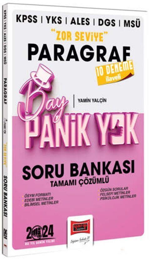 Yargı Yayınları 2024 KPSS YKS MSÜ Bay Panik Yok Paragraf Zor Seviye Tamamı Çözümlü Soru Bankası