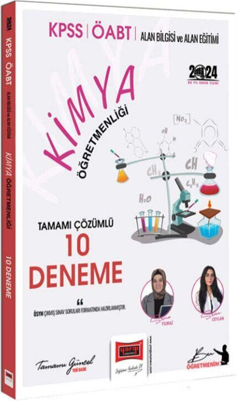 Yargı Yayınları 2024 ÖABT Kimya Tamamı Çözümlü 10 Deneme Sınavı
