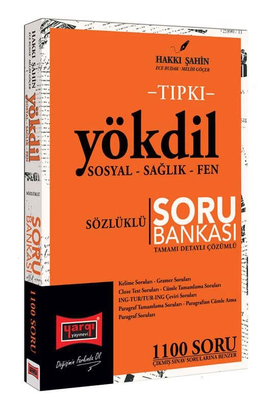 Yargı Yayınları 2024 Tıpkı YÖKDİL Sosyal Sağlık Fen Sözlüklü Tamamı Detaylı Çözümlü Soru Bankası