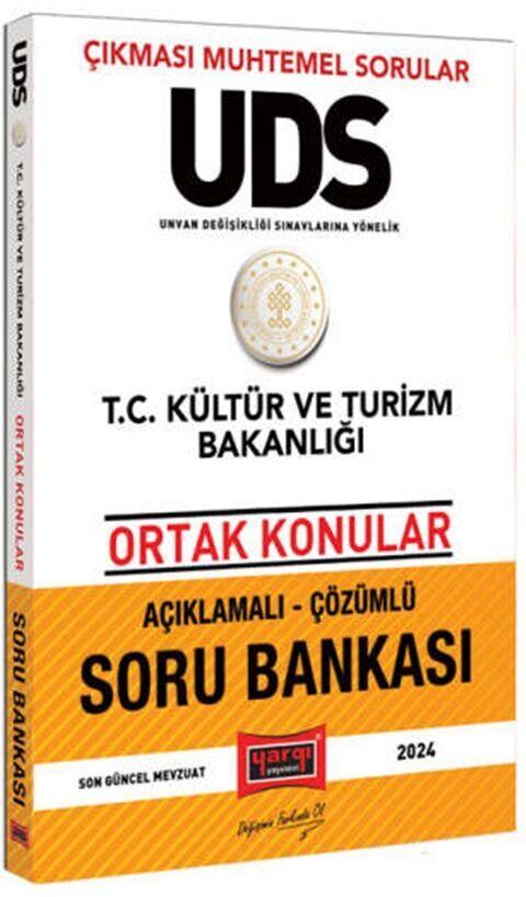 Yargı Yayınları 2024 UDS T.C Kültür ve Turizm Bakanlığı Ortak Konular Açıklamalı Çözümlü Soru Bankası