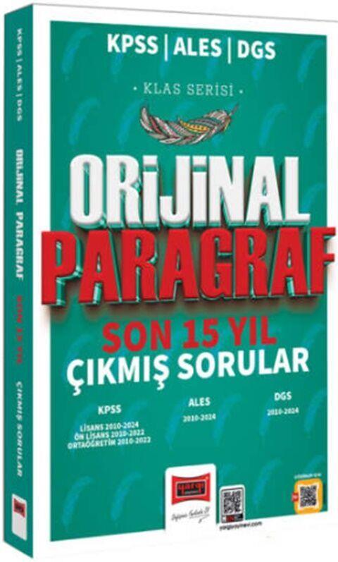 Yargı Yayınları 2025 KPSS ALES DGS Klas Serisi Orijinal Paragraf Son 15 Yıl Çıkmış Sorular