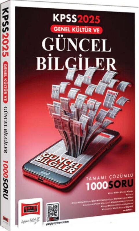 Yargı Yayınları 2025 KPSS Genel Kültür Güncel Bilgiler Tamamı Çözümlü 1000 Soru