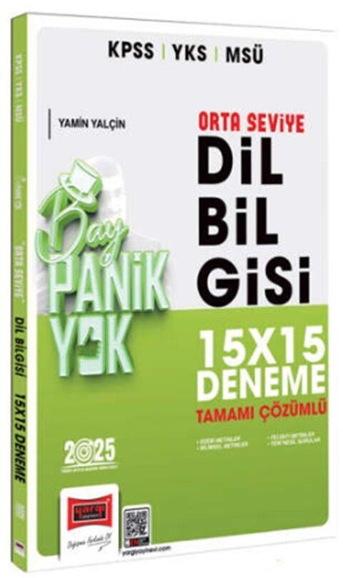 Yargı Yayınları 2025 KPSS YKS MSÜ Tamamı Çözümlü Panik Yok Orta Seviye Dil Bilgisi 15x15 Deneme