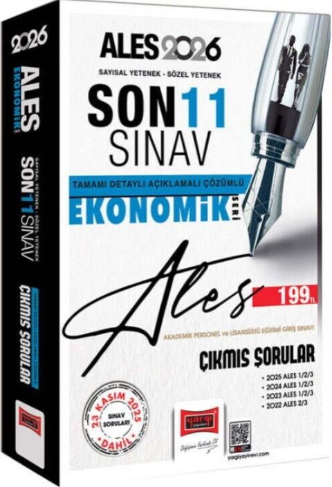 Yargı Yayınları 2026 ALES Sayısal Sözel Yetenek Son 11 Sınav Çıkmış Sorular