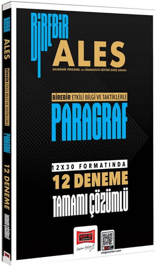 Yargı Yayınları 2026 Birebir ALES Paragraf Tamamı Çözümlü 12 Deneme