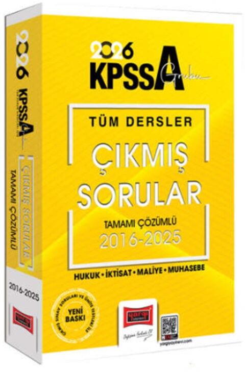 Yargı Yayınları 2026 KPSS A Grubu Tüm Dersler 2016-2025 Tamamı Çözümlü Çıkmış Sorular
