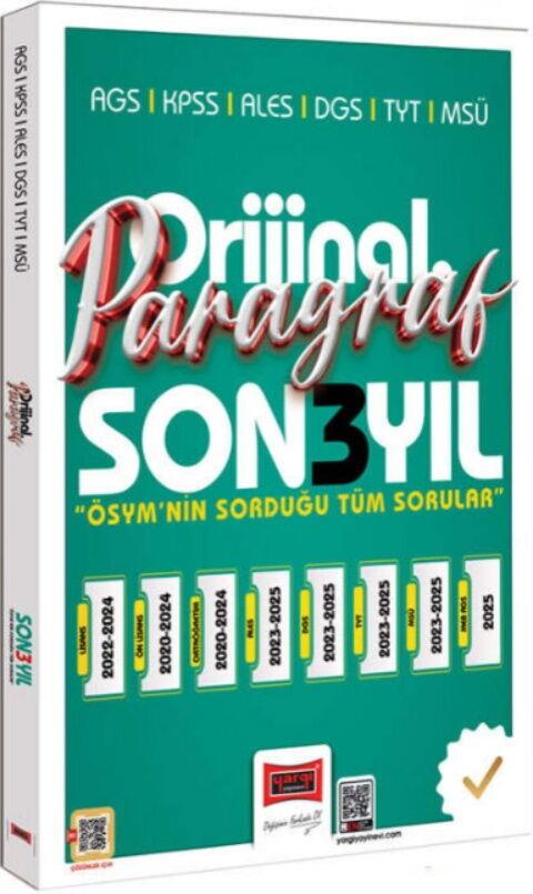 Yargı Yayınları 2026 KPSS AGS ALES DGS TYT MSÜ Orijinal Paragraf Son 3 Yıl Çıkmış Sorular