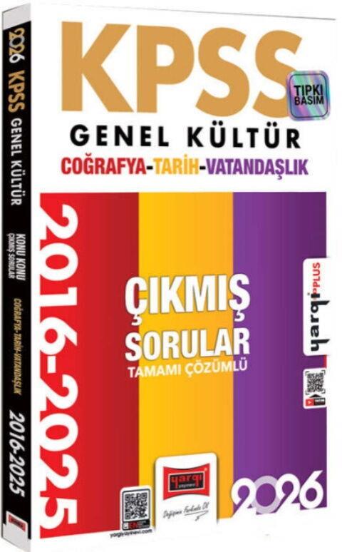 Yargı Yayınları 2026 KPSS Genel Kültür Tarih Coğrafya Vatandaşlık 2016 2026 Konu Konu Tamamı Çözümlü Çıkmış Sorular
