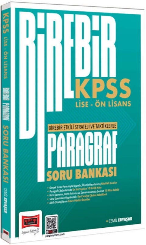 Yargı Yayınları 2026 KPSS Lise Ön Lisans Birebir  Serisi Paragraf Soru Bankası