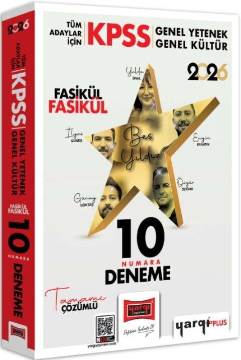 Yargı Yayınları 2026 KPSS Tüm Adaylar İçin GK GY Tüm Dersler Fasikül Fasikül On Numara 5 Yıldız 10 Deneme