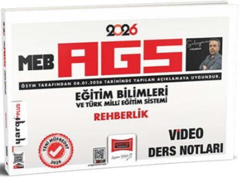 Yargı Yayınları 2026 MEB AGS Eğitim Bilimleri ve Türk Milli Eğitim Sistemi Rehberlik Video Ders Notları