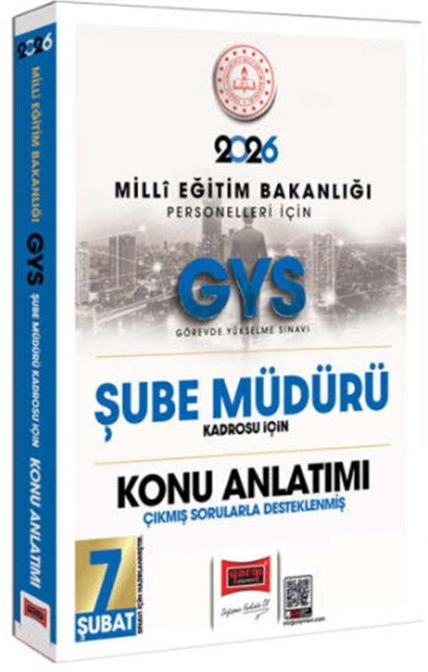 Yargı Yayınları 2026 MEB Personelleri İçin GYS Şube Müdürü Kadrosu İçin Çıkmış Sorularla Desteklenmiş Konu Anlatımı