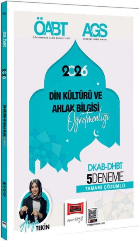 Yargı Yayınları 2026 ÖABT MEB AGS DKAB DHBT Din Kültürü ve Ahlak Bilgisi Öğretmenliği Tamamı Çözümlü 5 Deneme