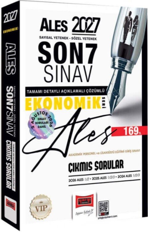 Yargı Yayınları 2027 ALES Sayısal Sözel Yetenek Son 7 Sınav Çıkmış Sorular