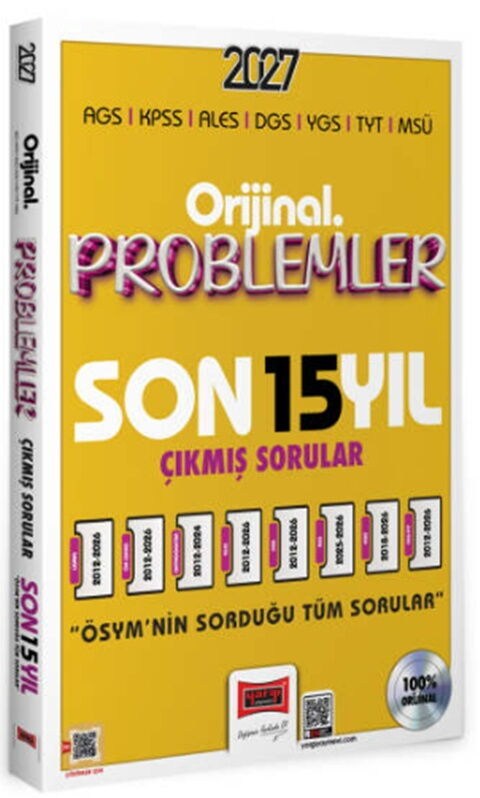 Yargı Yayınları 2027 KPSS AGS ALES DGS YGS TYT MSÜ Orijinal Problemler Son 15 Yıl Çıkmış Sorular