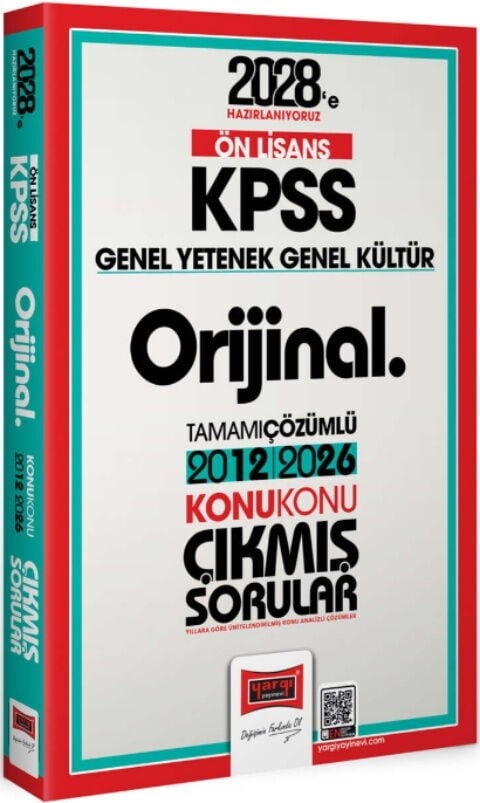 Yargı Yayınları 2027 KPSS Lise Ön Lisans GK GY Orijinal 2012 2026 Konu Konu Çıkmış Sorular