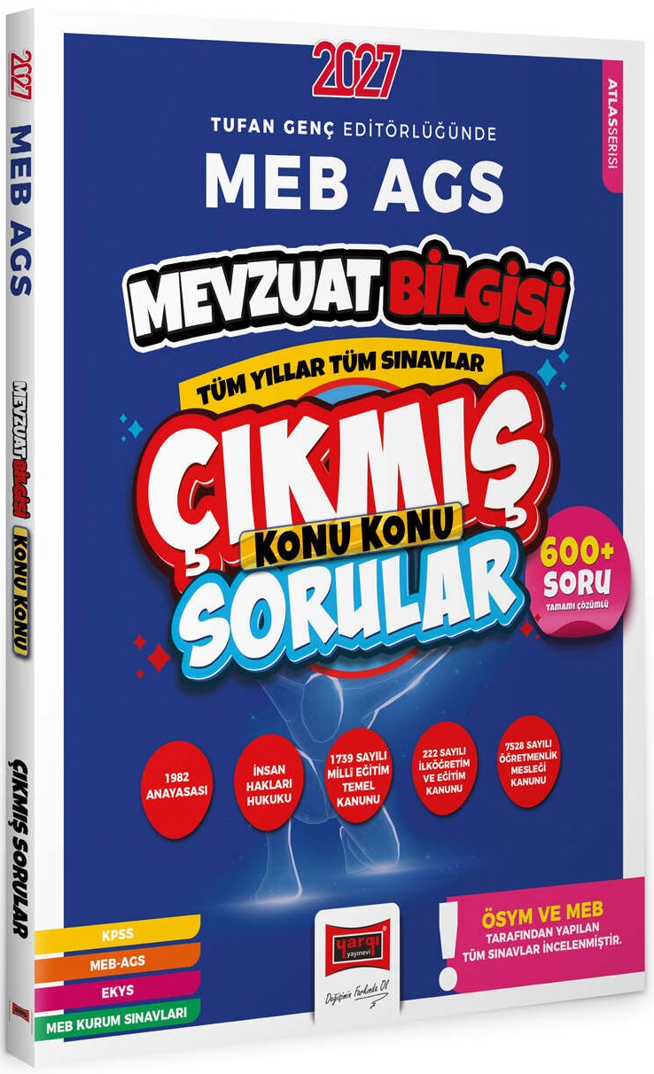 Yargı Yayınları 2027 MEB AGS Mevzuat Bilgisi Tüm Yıllar Tüm Sınavlar Konu Konu Çıkmış Sorular