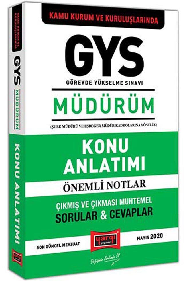 Yargı Yayınları GYS Kamu Kurum ve Kuruluşlarında MÜDÜRÜM Konu Anlatımı