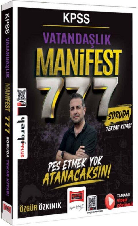 Yargı Yayınları KPSS Vatandaşlık Manifest Serisi 777 Soruda Tamamı Video Çözümlü Tekrar Kitabı