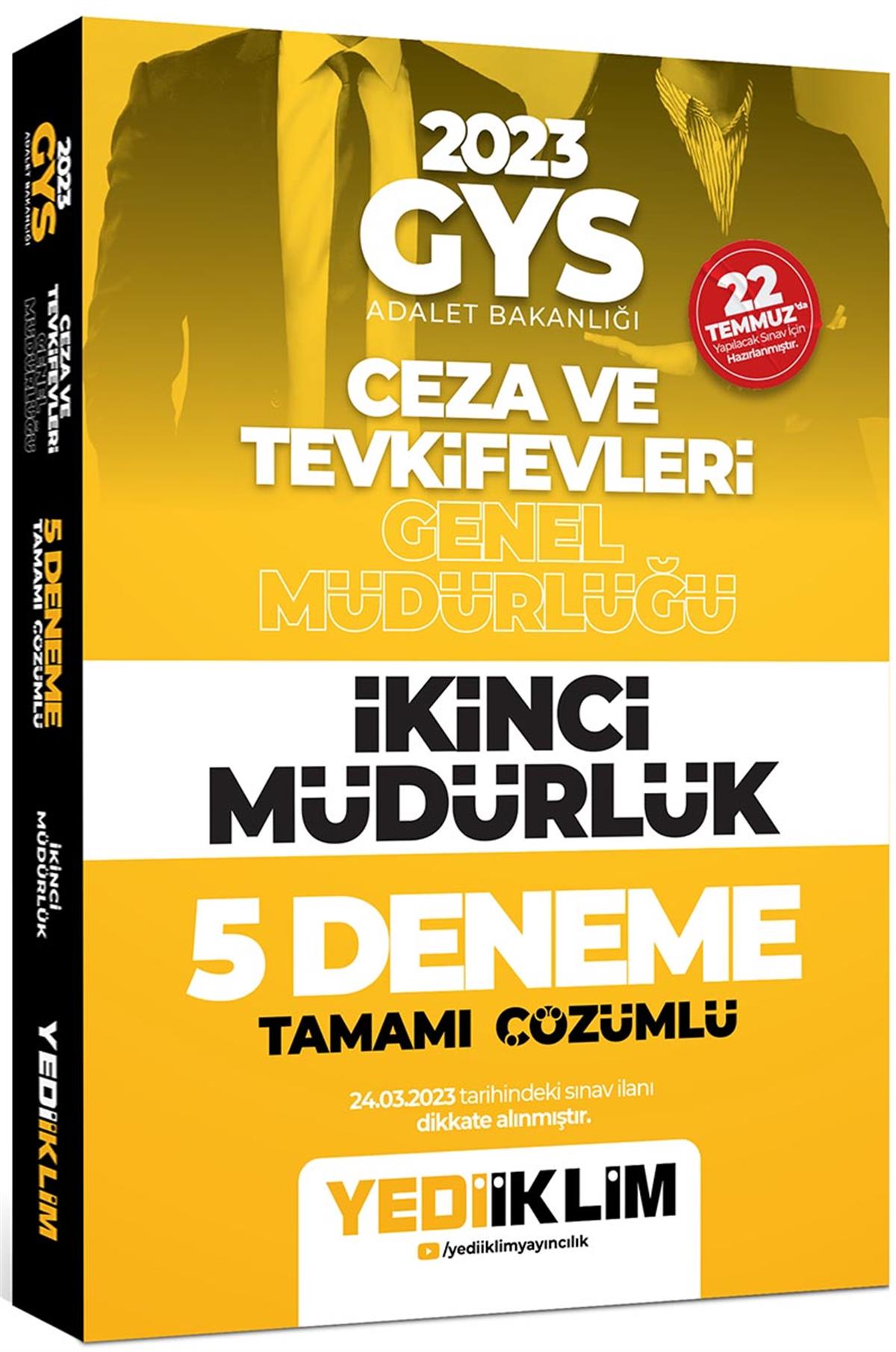 Yediiklim 2023 GYS Ceza Ve Tevkifevleri Genel Müdürlüğü İkinci Müdürlük 5 Deneme Tamamı Çözümlü